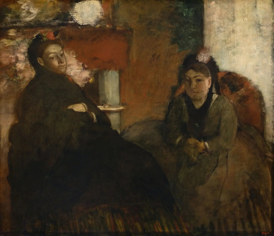 Mme Lisle ve Mme Loubens Portresi - Edgar Degas