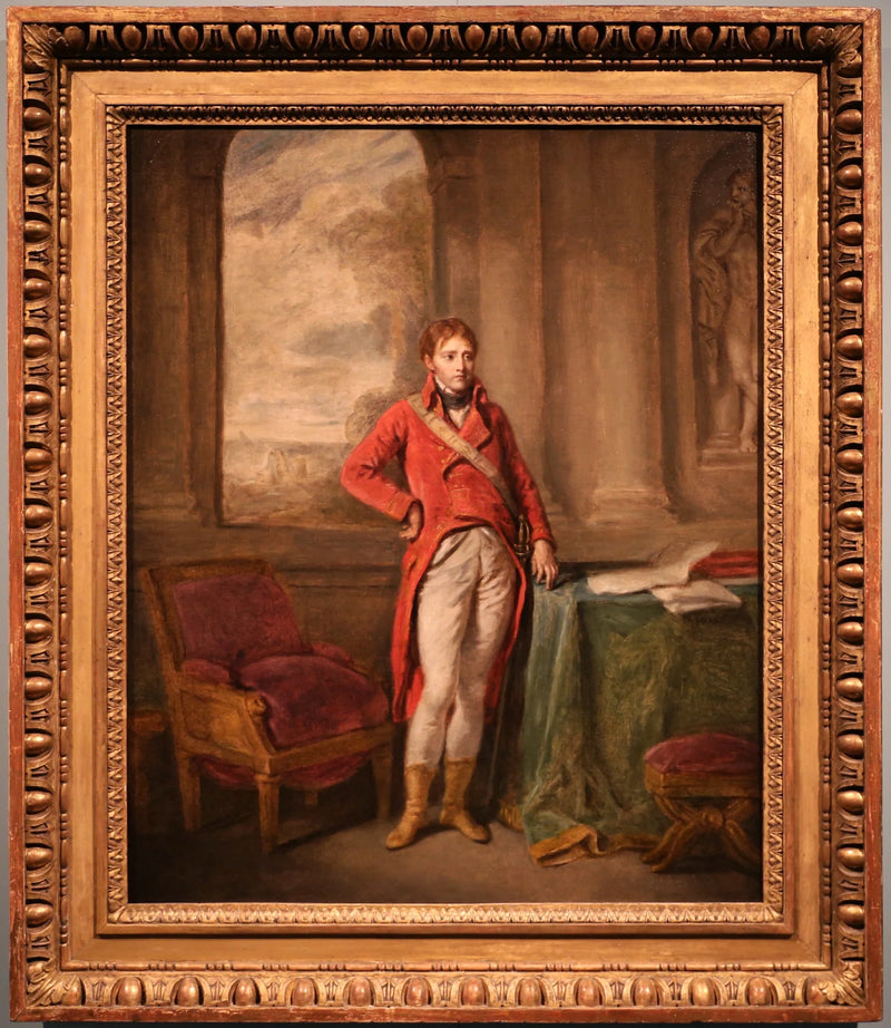Birinci Konsul Üniformasıyla Napolyon Bonapart Portresi, Arka Planında Antwerp Şehri - Jean-Baptiste Greuze