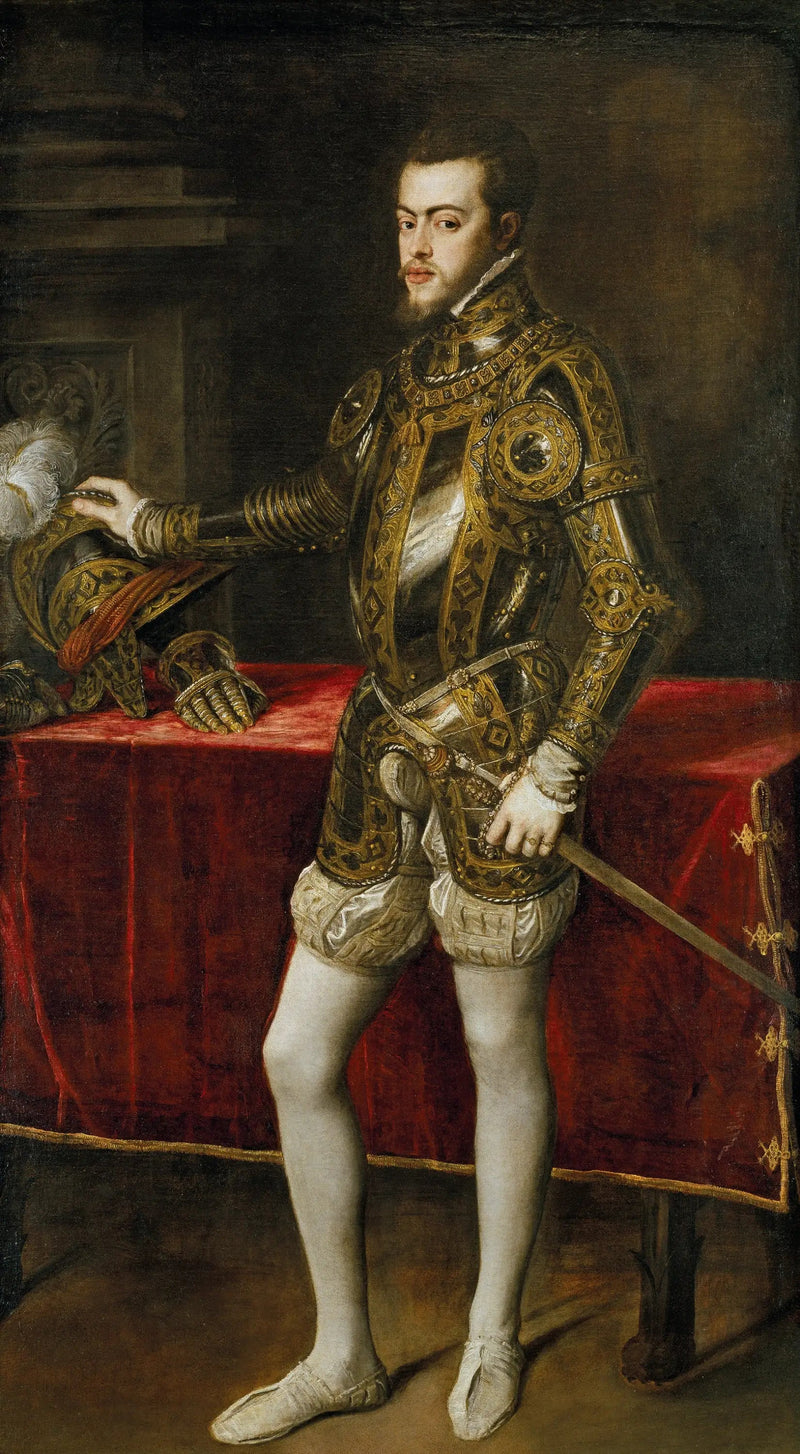 Philippe II Portresi Zırh İçinde - Titian