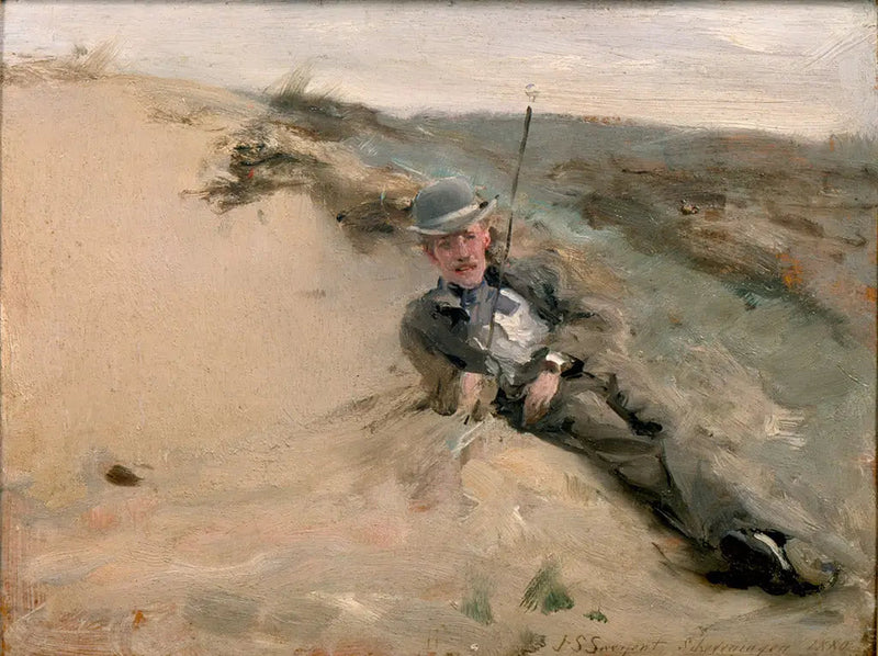 Scheveningen Plajı'nda Ralph Curtis'in Portresi - John Singer Sargent