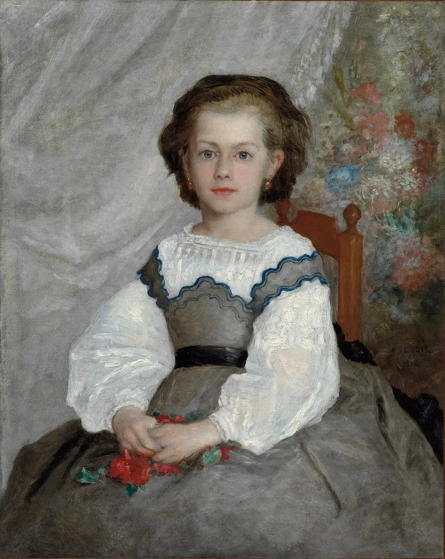 Portrait de Romaine Lacaux - Pierre-Auguste Renoir image 1 copie peinte à la main à l’huile