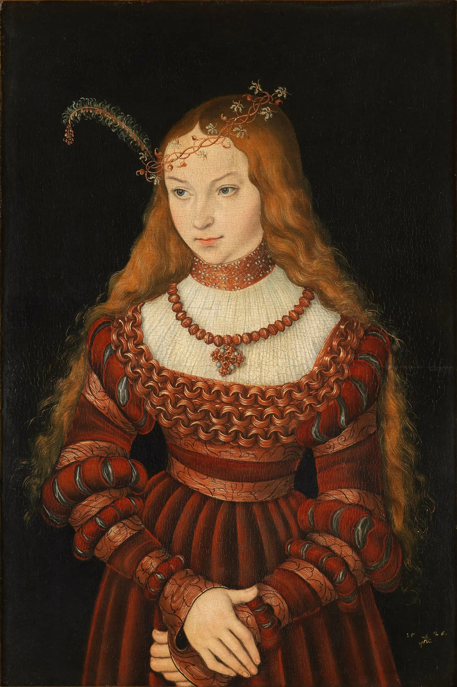 Sibylle von Cleve Portresi - Lucas Cranach the Elder