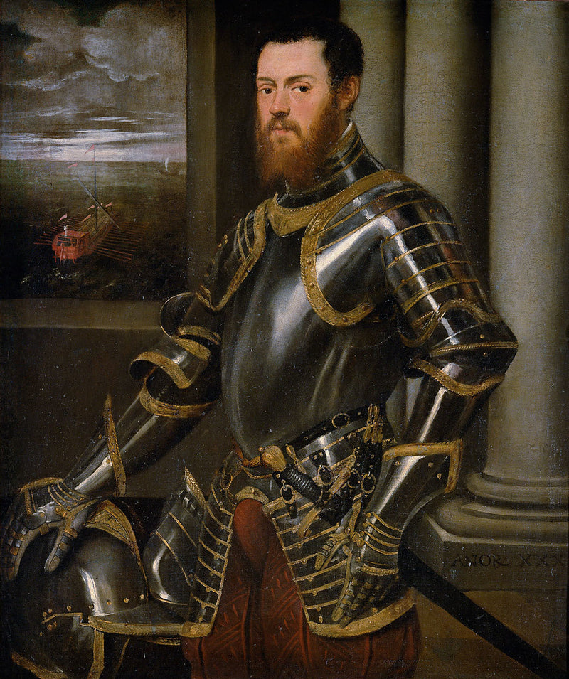 Sigismond Auguste Portresi ve Kraliyet Galyonu - Jacopo Tintoretto
