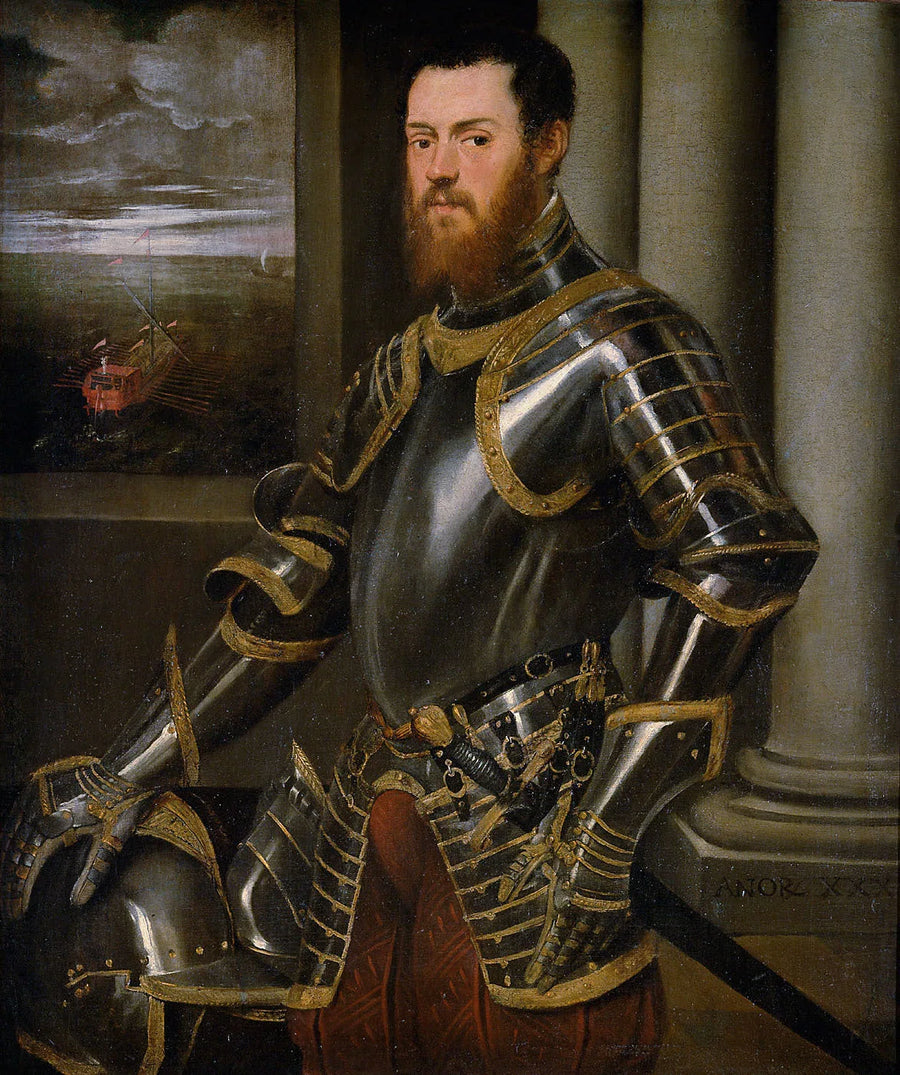 Sigismond Auguste Portresi ve Kraliyet Galyonu - Jacopo Tintoretto