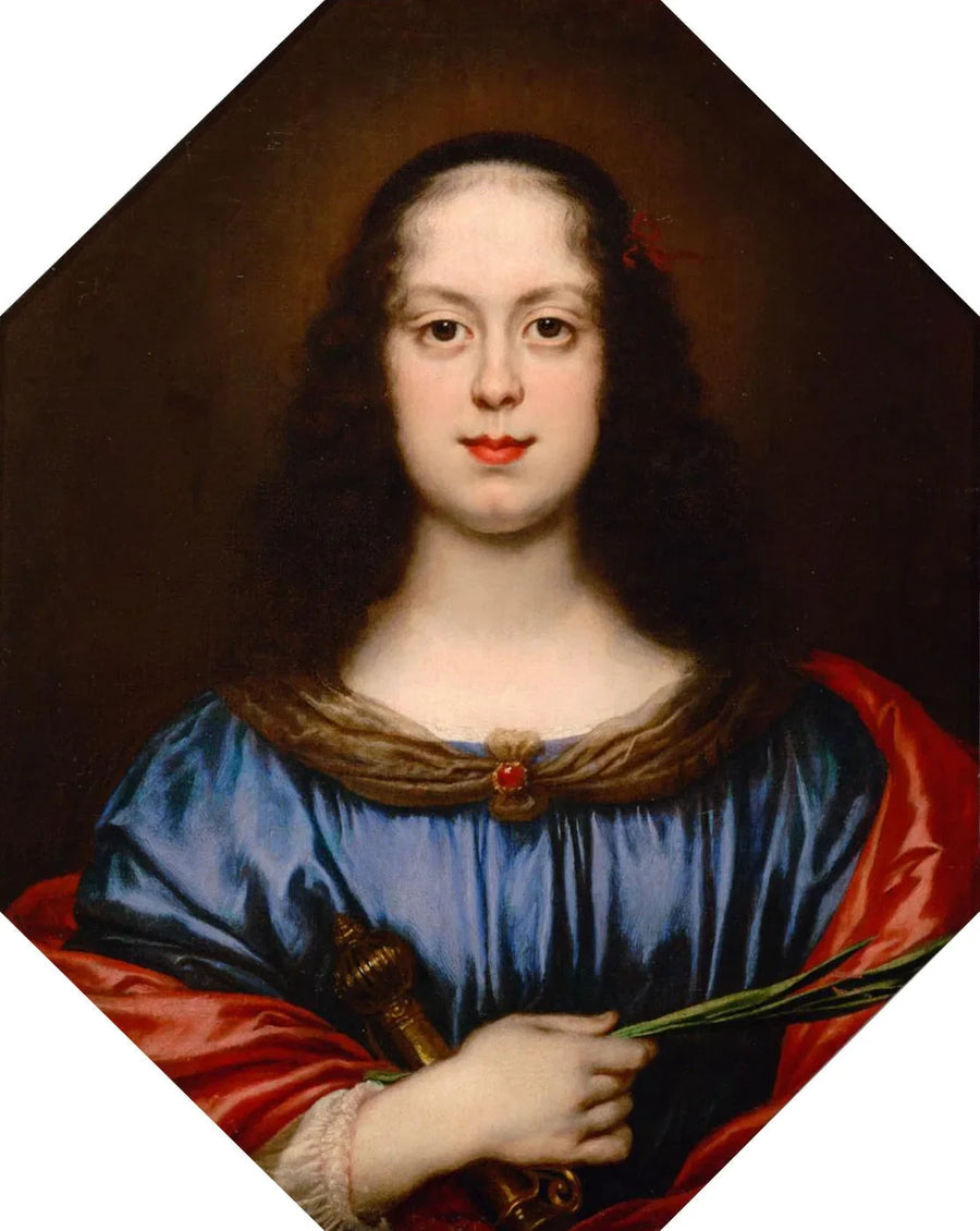 Vittoria della Rovere'nin Portresi (1622-1694) Aziz Catherine olarak - Carlo Dolci