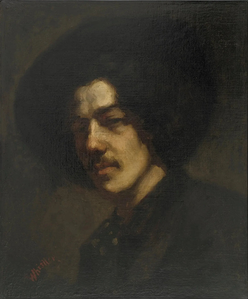 Şapkalı Whistler Portresi - James Abbott McNeill Whistler