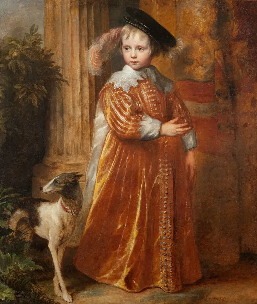 Willem II van Oranje-Nassau (1626-1650) çocuk portresi - Antoine van Dyck