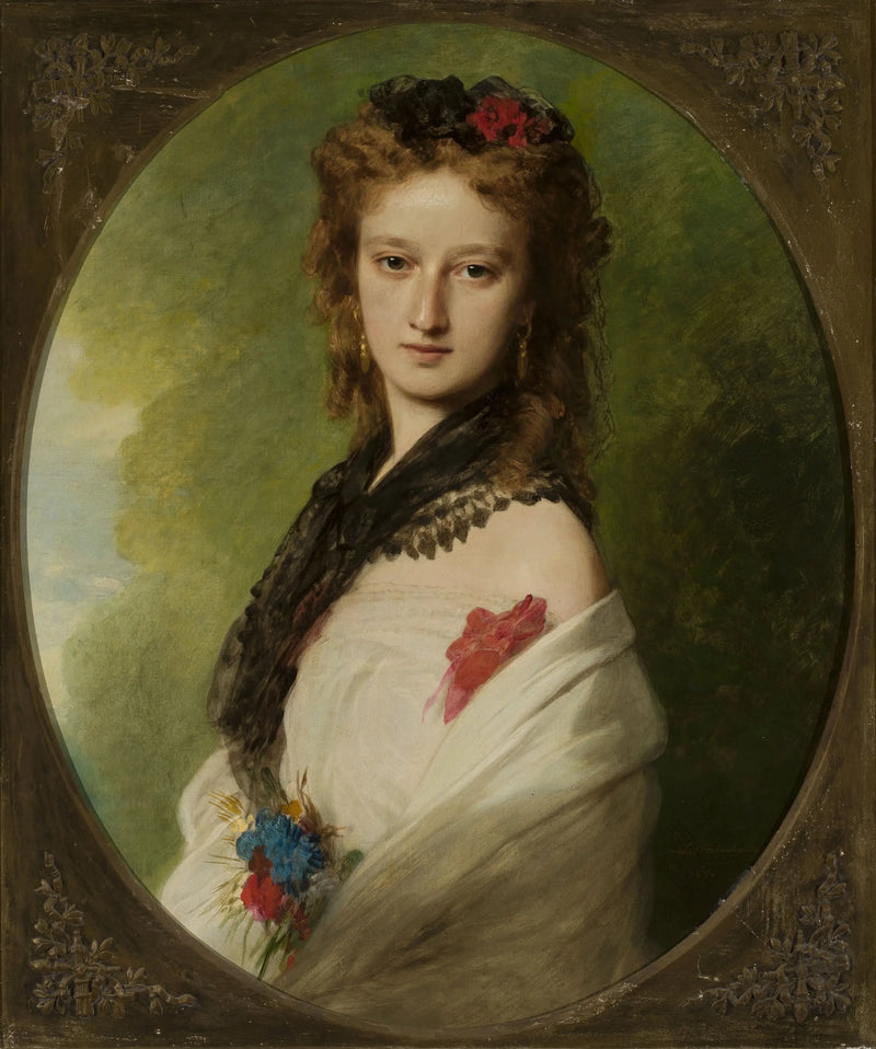 Zofia Zamoyska doğumlu Potocka portresi - Franz Xaver Winterhalter