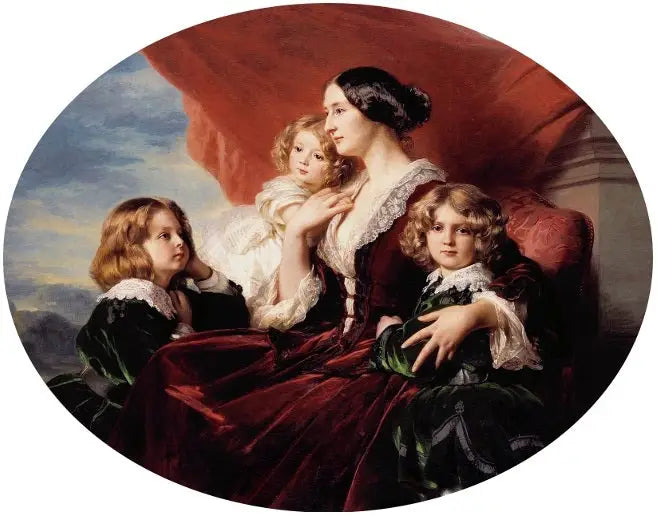 Eliza Krasińska'nın çocuklarıyla portresi - Franz Xaver Winterhalter