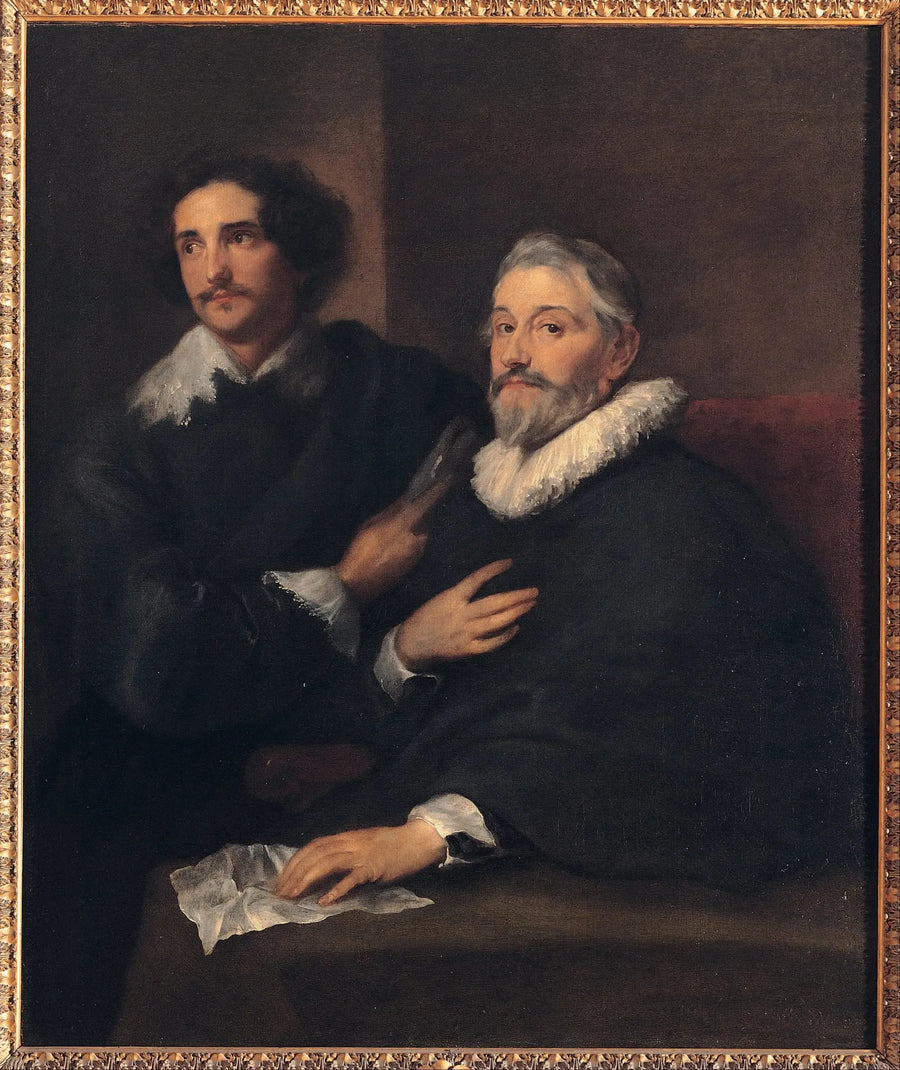 Pieter de Jode Büyük ve Pieter de Jode Genç gravür sanatçılarının portresi - Antoine van Dyck