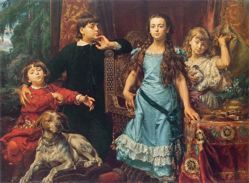 Sanatçının dört çocuğunun portresi - Jan Matejko