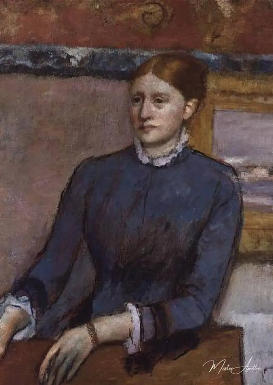 Portrait d'Hélène Rouart dans le bureau de son père, détail d'Hélène - Edgar Degas - Reproductions de tableaux et peintures haut de gamme