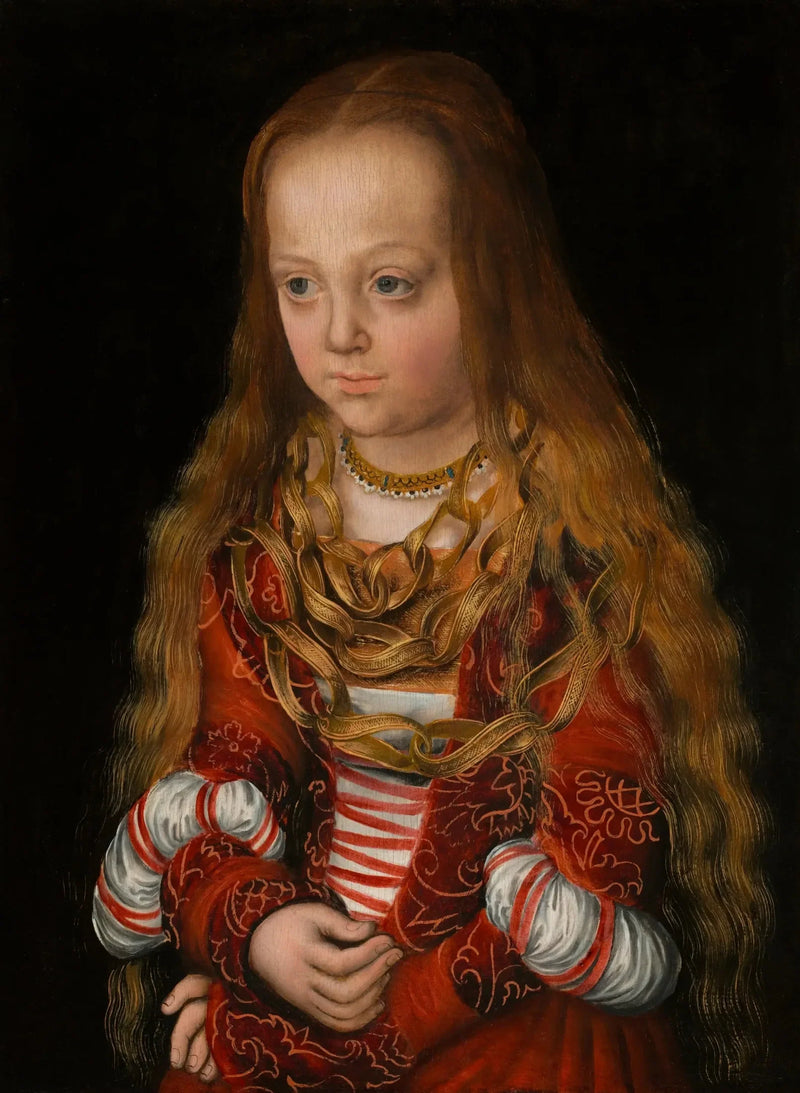 Saxe Prensesi Portre Akşam Yemeği - Lucas Cranach the Elder