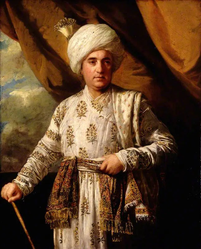 Kaptan John Foote'un Mughal elbisesi içindeki portresi - Joshua Reynolds