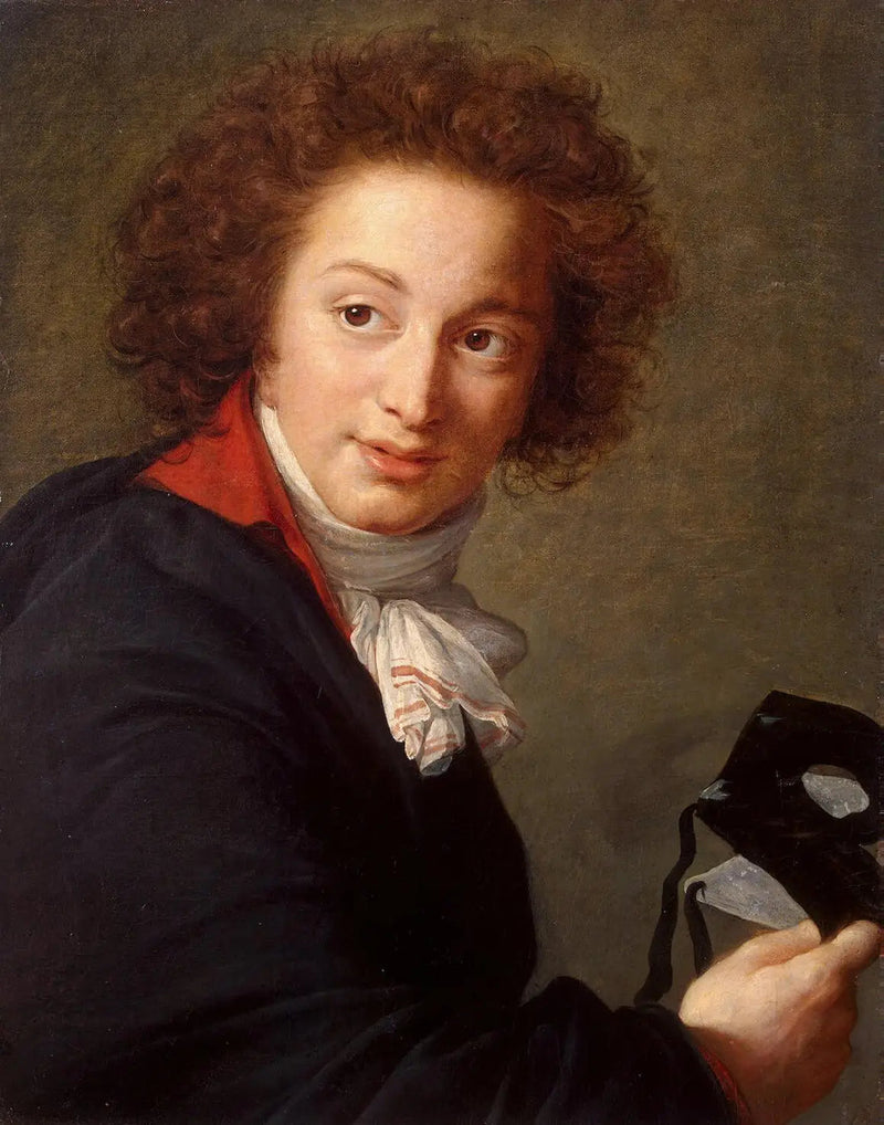 Kont Tchernychev Kontuportresi, elinde maske ile - Elisabeth Vigée Le Brun