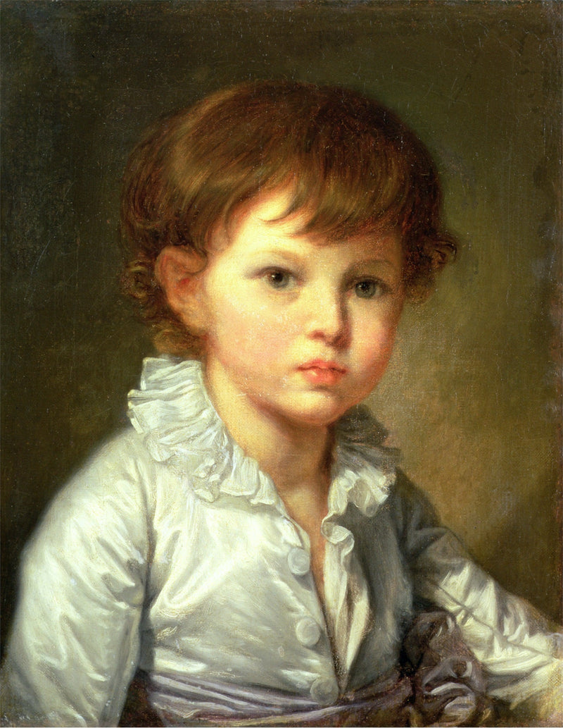 Pavel Stroganov Kontu Çocuk Portresi - Jean-Baptiste Greuze