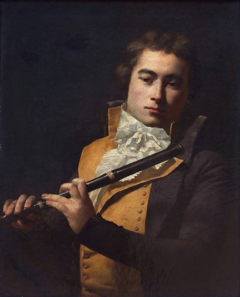 Flütçü François Devienne Portresi - Jacques-Louis David