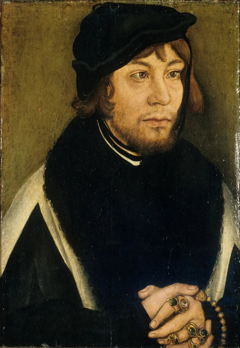 Brandenburg-Ansbach Margrave'ı Albrecht Portresi - Lucas Cranach the Elder