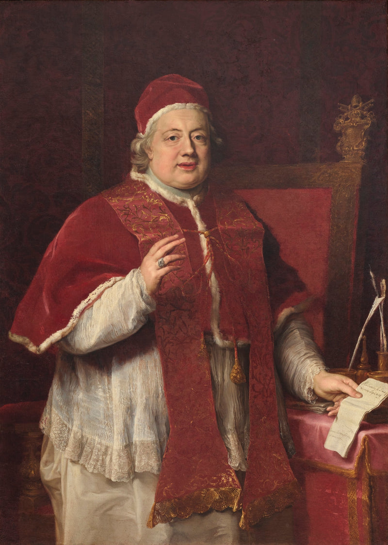 Klemen XIII Papası'nın Rezzonico'yu kutsayan portresi - Pompeo Batoni