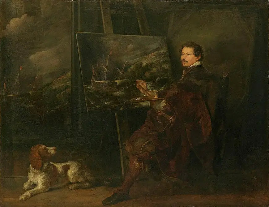 Andries van Eertvelt Ressamı Portresi - Antoine van Dyck