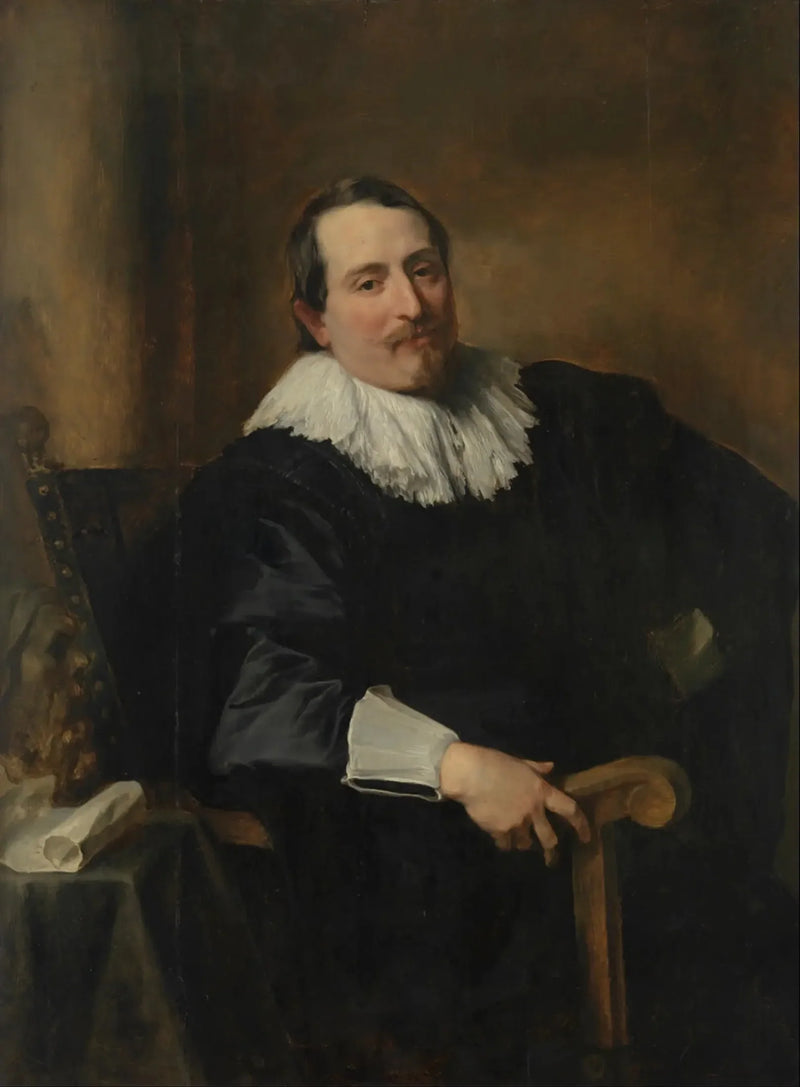 Rönesans Ressamı Theodor Rombouts Portresi - Antoine van Dyck