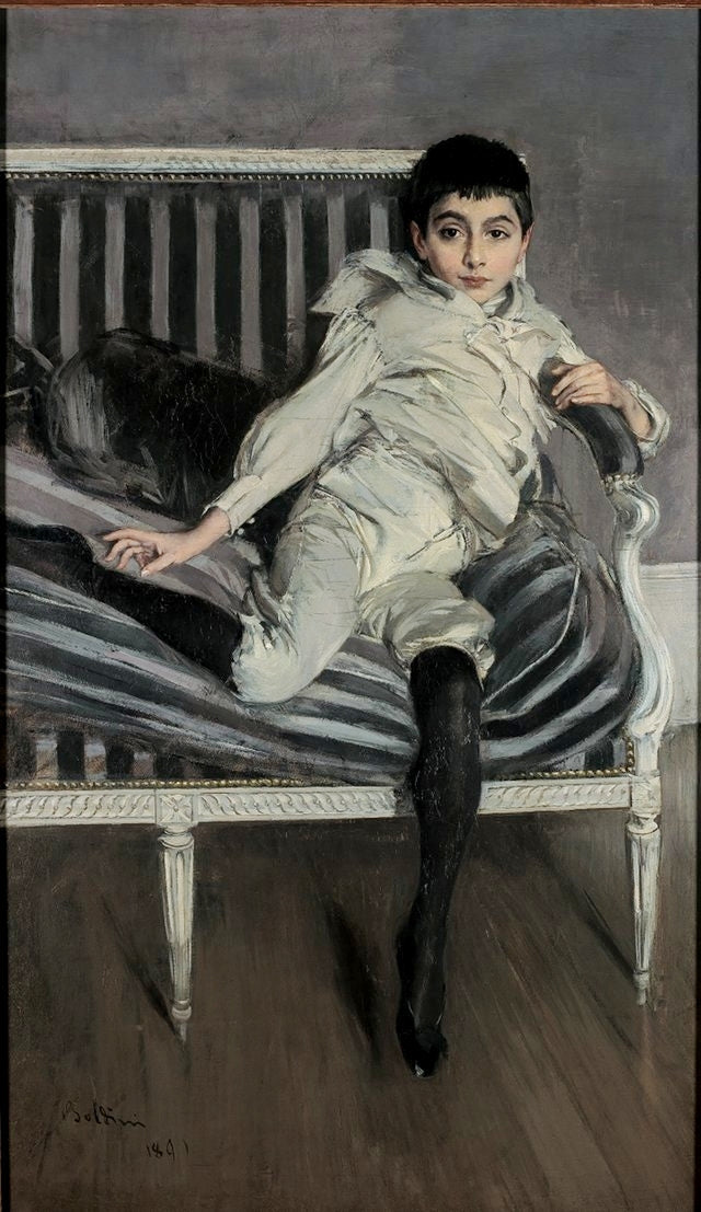 Portrait du petit Subercaseaux - Giovanni Boldini