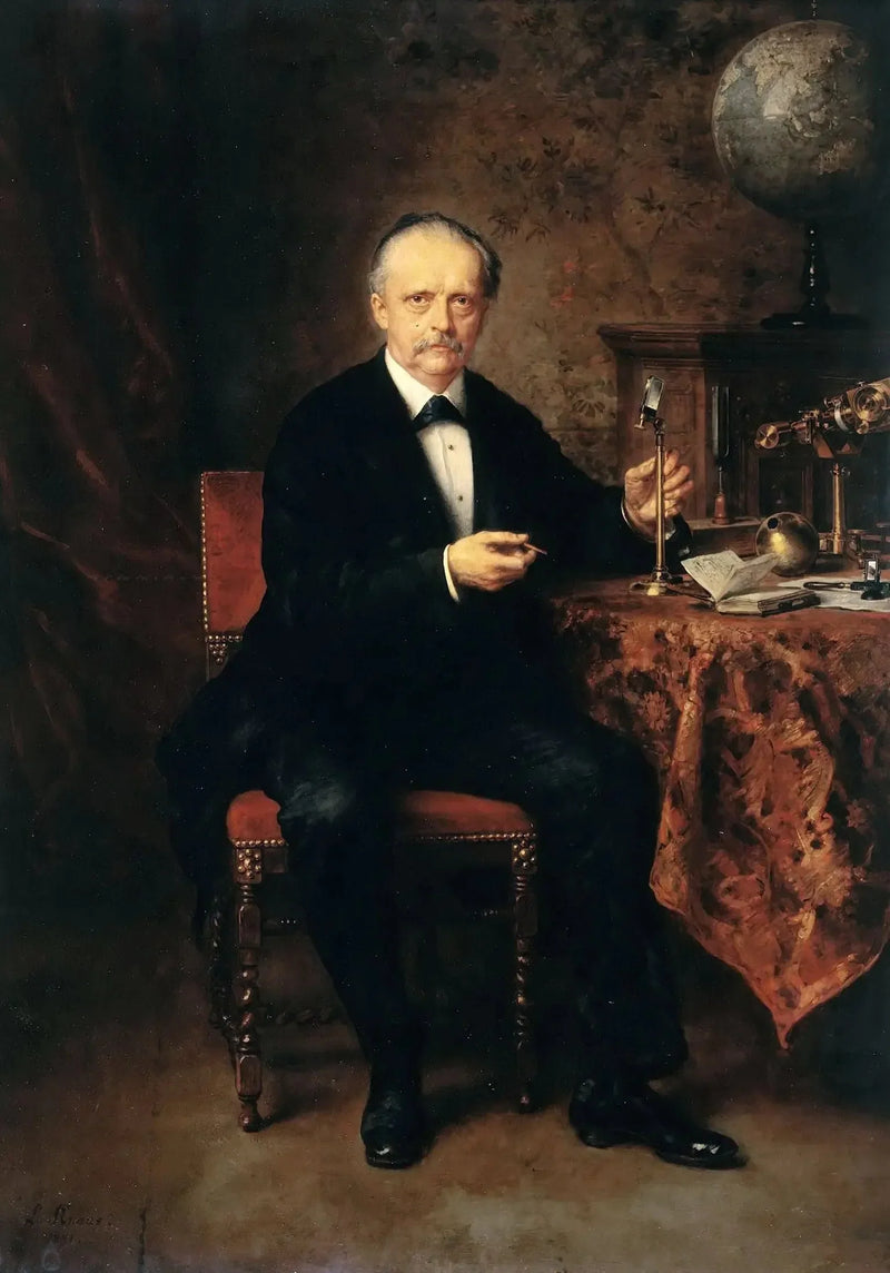 Fizikçi Hermann von Helmholtz Portresi - Ludwig Knaus