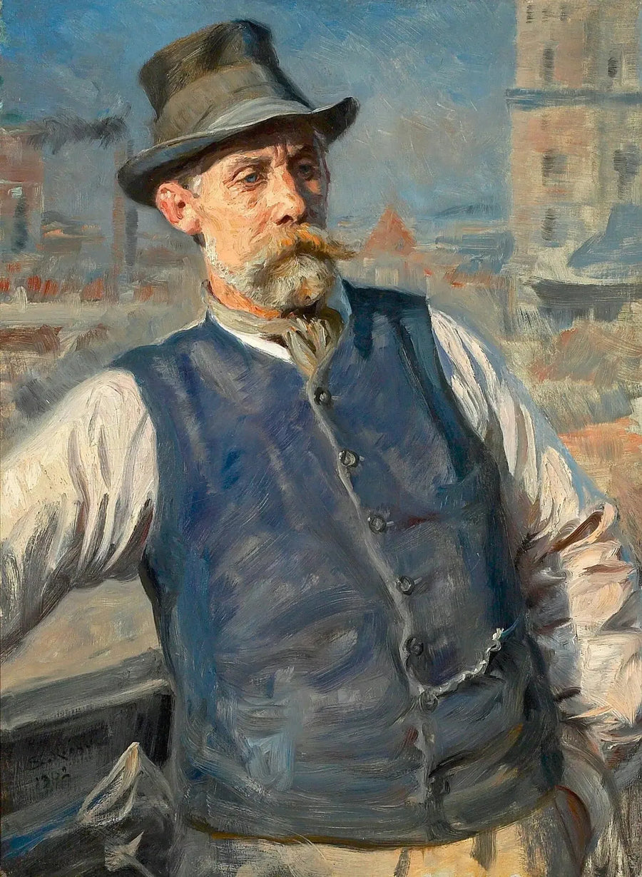İnşaat şirketi başkanı Heinrich Krone'un portresi - Peder Severin Krøyer