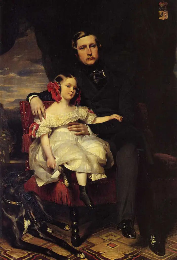 Wagram Prensi ve Kızı Malcy Louise Caroline Frédérique Portresi - Franz Xaver Winterhalter