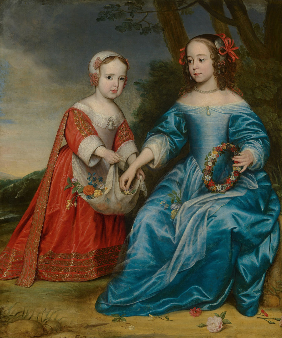 Prens Guillaume III ve Teyzesi Marie de Nassau Portresi - Gerrit van Honthorst