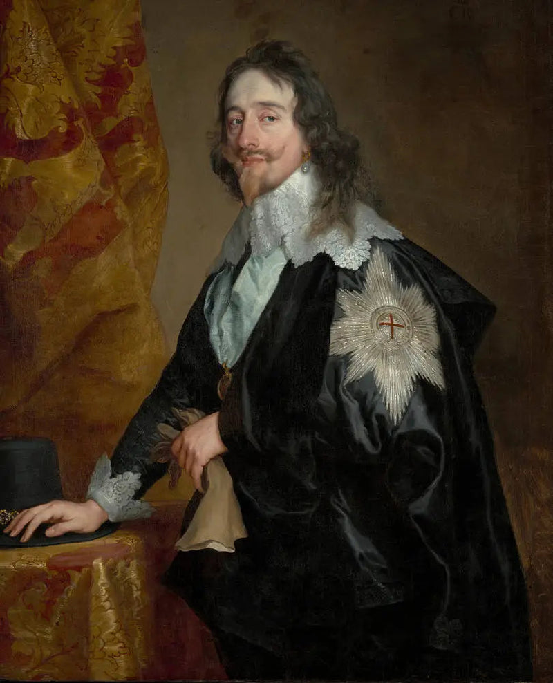 Kral Charles I'in (1600-1649) portresi, Düğün Nişanı ile - Antoine van Dyck