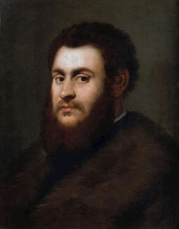 Kral Sigismond II Auguste'un kürklü ceketli portresi - Jacopo Tintoretto