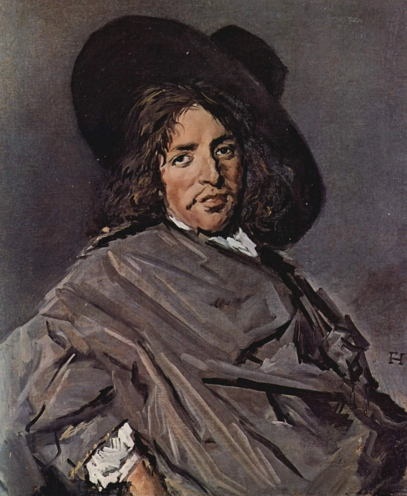 Dik oturan bir adamın şapka takmış portresi - Frans Hals