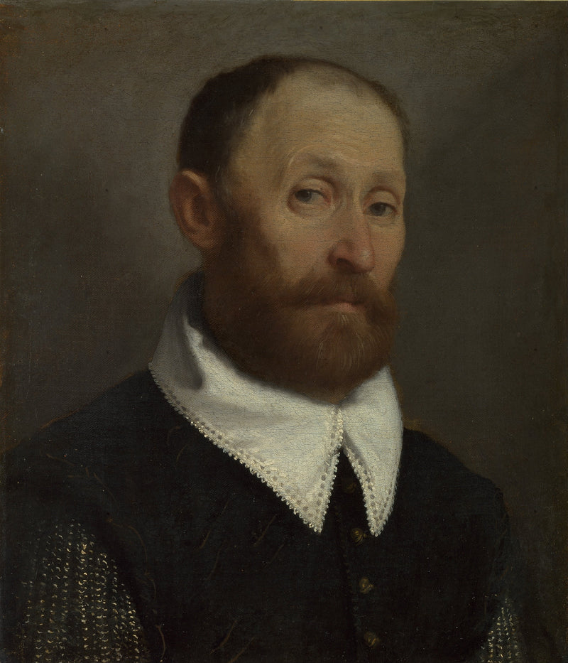 Kaşlarını kaldırmış bir adamın portresi - Giovanni Battista Moroni
