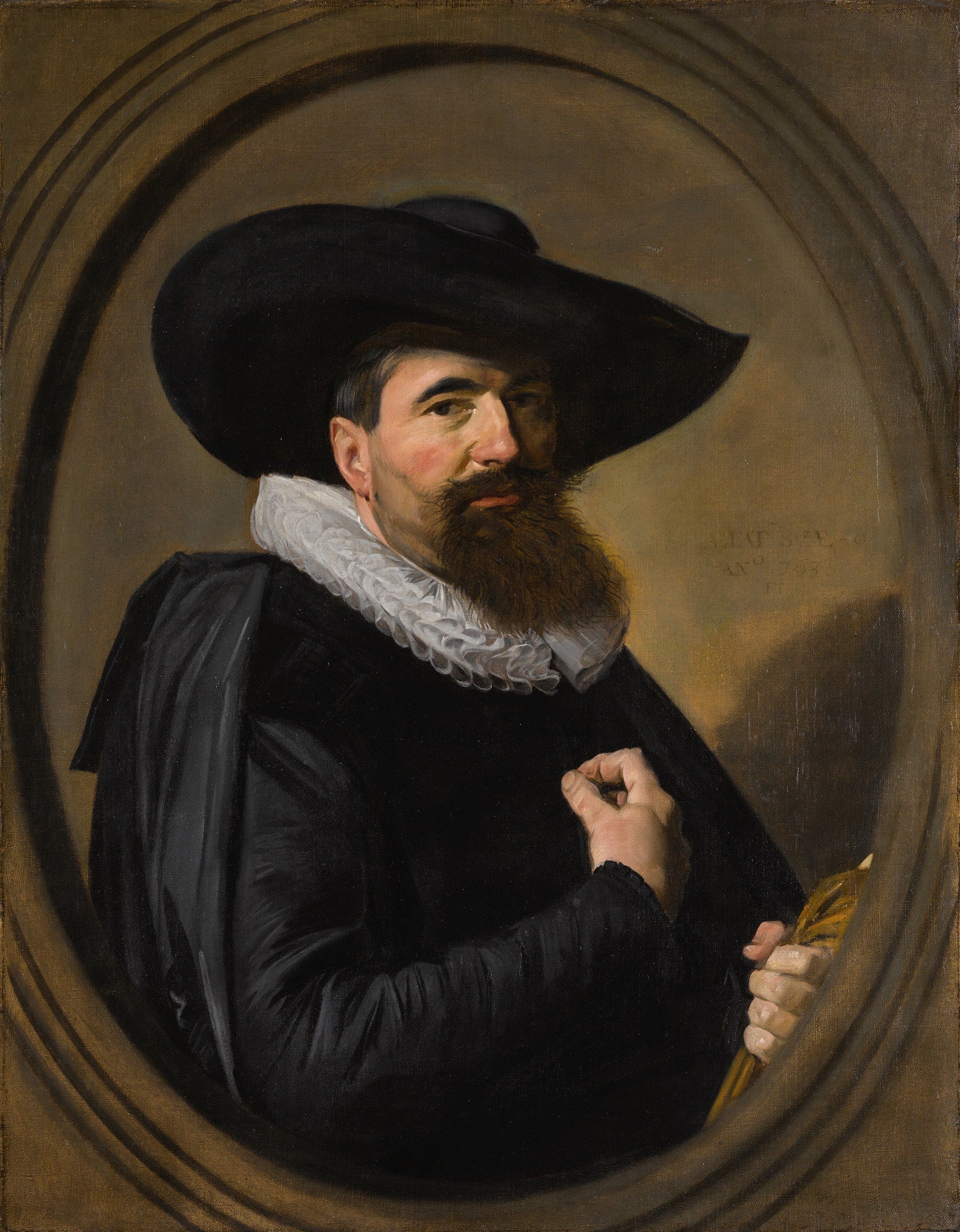 Portrait d'un homme avec chapeau et col à collerette - Frans Hals