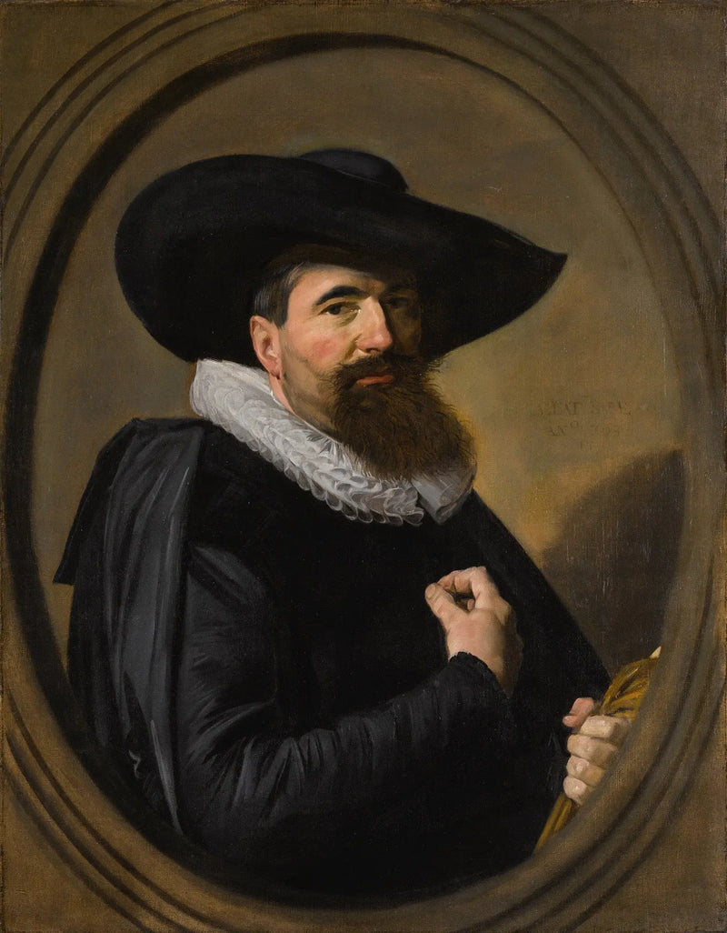 Şapka ve yakalı bir adam portresi - Frans Hals