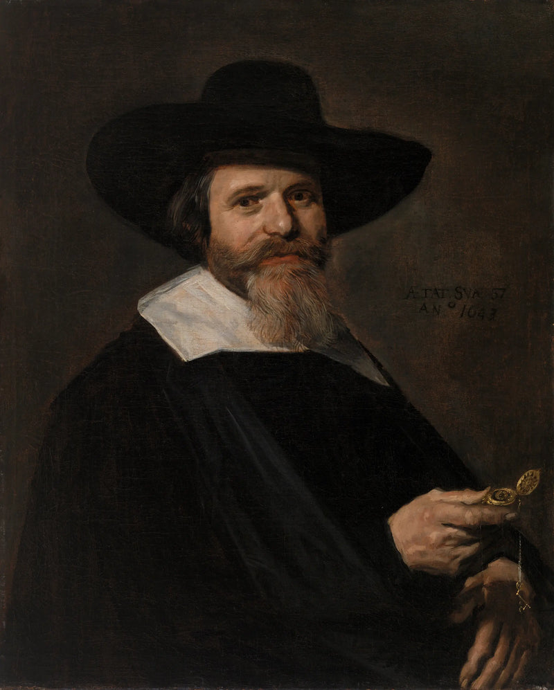 bilinmeyen bir adamın portresi saat ile - Frans Hals