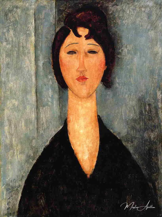 Portrait d’un jeune femme II - Amadeo Modigliani - Reproductions de tableaux et peintures haut de gamme