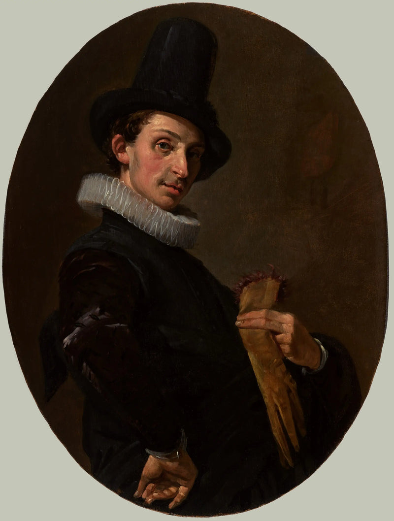 Genç Bir Erkek Portresi, Eldivenlerle - Frans Hals
