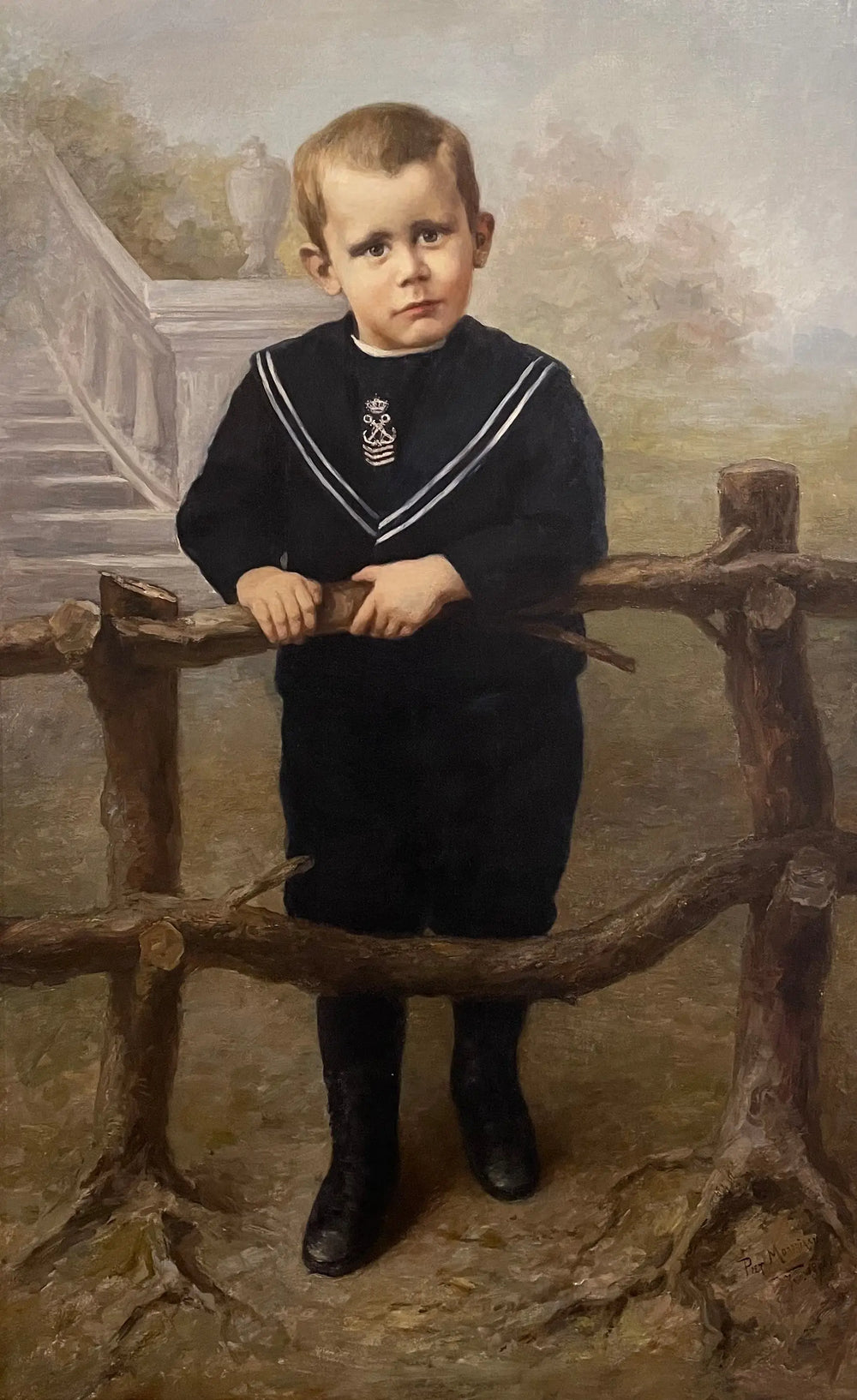 Reproduction du tableau « Portrait d'un petit garçon - Piet Mondrian » par Alpha Reproduction en peinture à l’huile