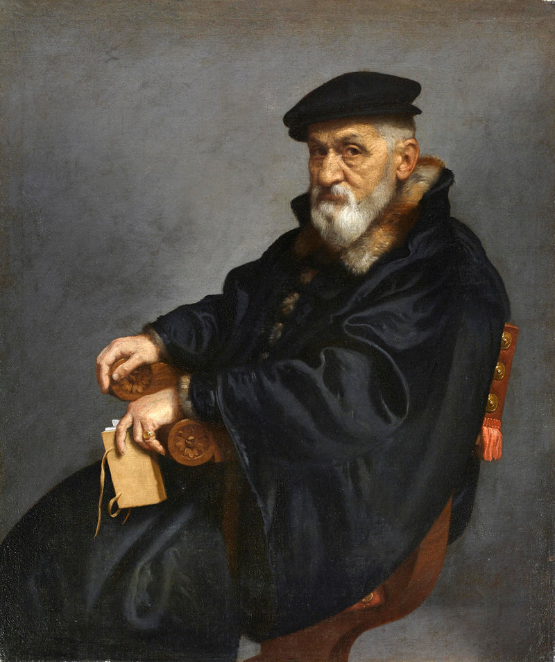Oturan yaşlı bir adamın portresi - Giovanni Battista Moroni