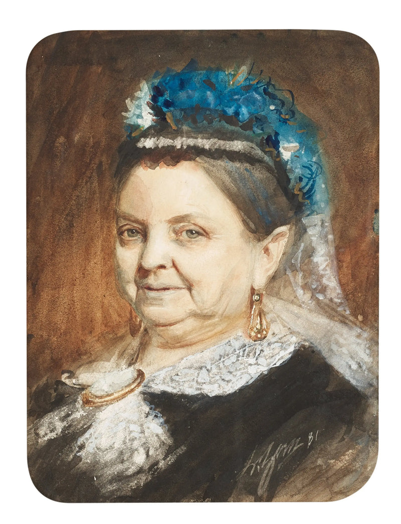 Yaşlı Bir Hanımefendinin Portresi - Anders Zorn