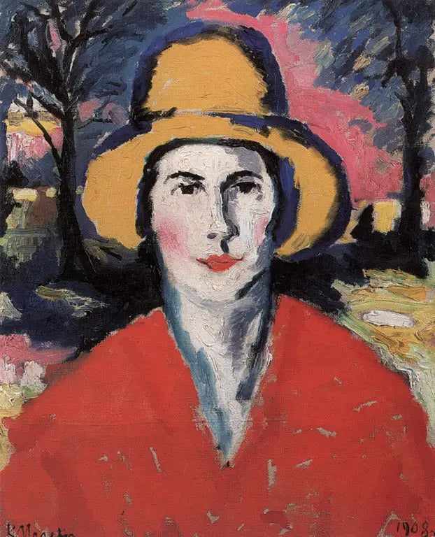 Sarı şapkalı bir kadının portresi - Kazimir Malevich