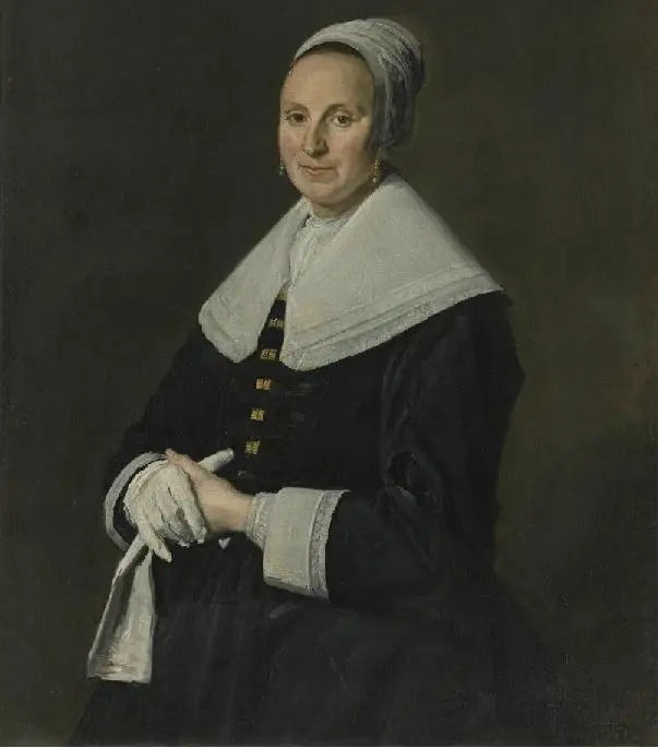 Bir Kadının Eliyle Eldiven Giydiği Portre - Frans Hals