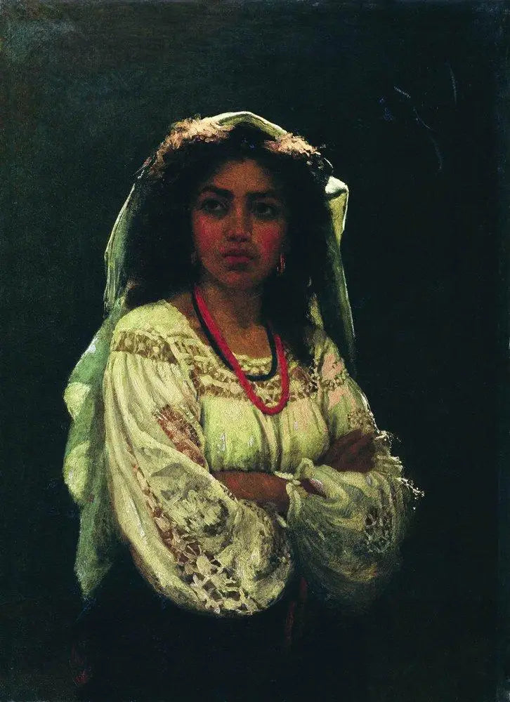 İtalyan Bir Kadının Portresi - Ilya Repin