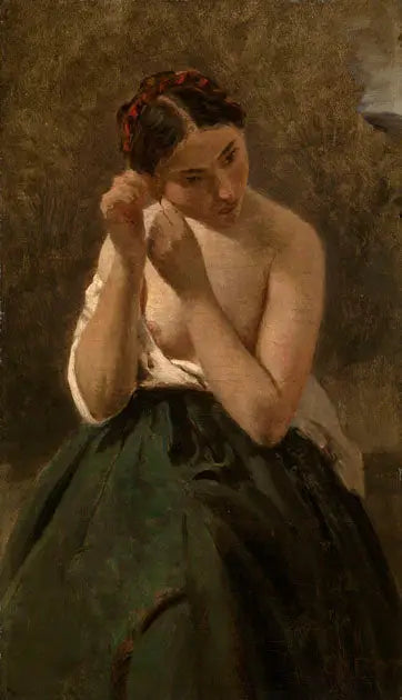 Bir Kadının Portresi - Jean-Baptiste Camille Corot