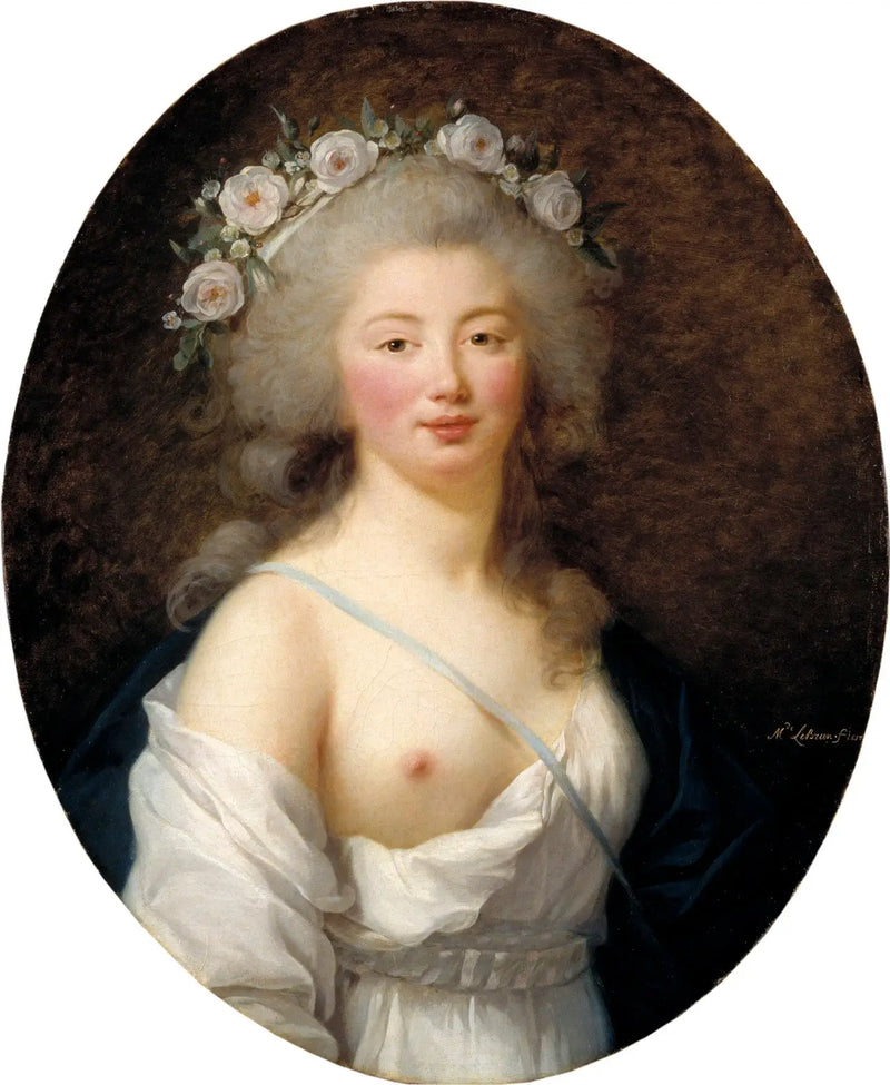 Flore'da Genç Bir Kadın Portresi - Élisabeth Vigée Le Brun