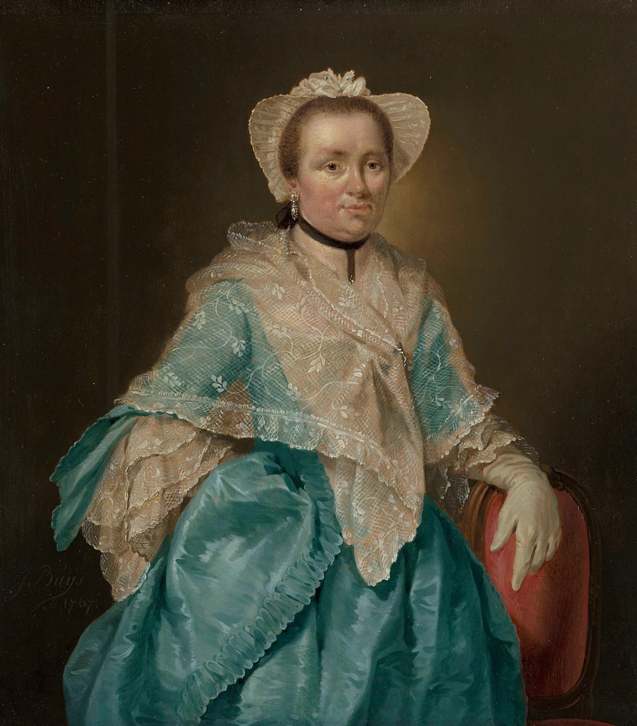 Portrait d'Elisabeth Troost (1730-1790), épouse de Cornelis Ploos van Amstel - Jacobus Buys
