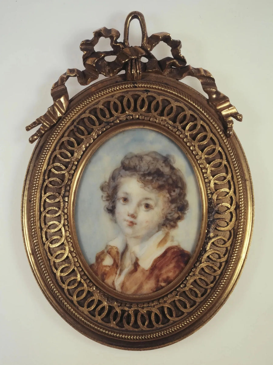 Genç Bir Çocukun Göğüs Portresi - Jean-Honoré Fragonard