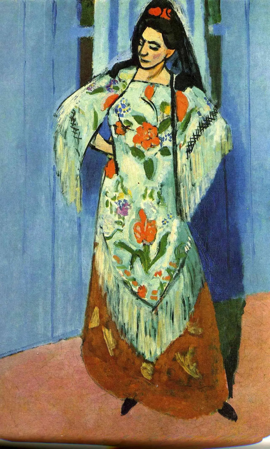 Mme Matisse'in şapkalı tam boy portresi - Henri Matisse